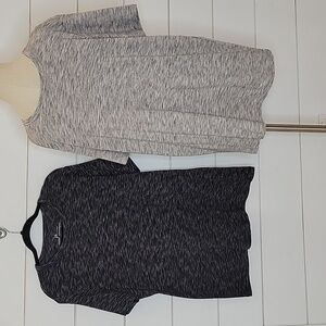 NWOT LOT of 2 MARK ANTHONY xl slim fit tee shirts dark and light heathered grey